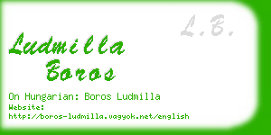 ludmilla boros business card